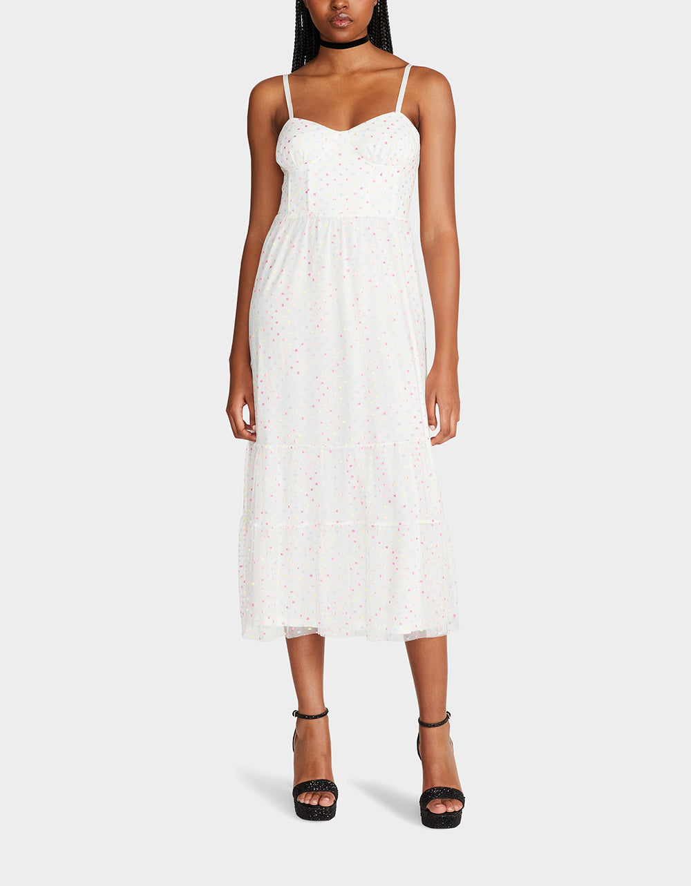 GARDEN VIBES CORSET MIDI DRESS WHITE MULTI | RE:LUV - Image 4