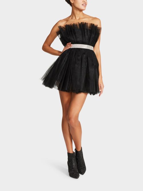 BETSEYS BLING TULLE DRESS BLACK | RE:LUV