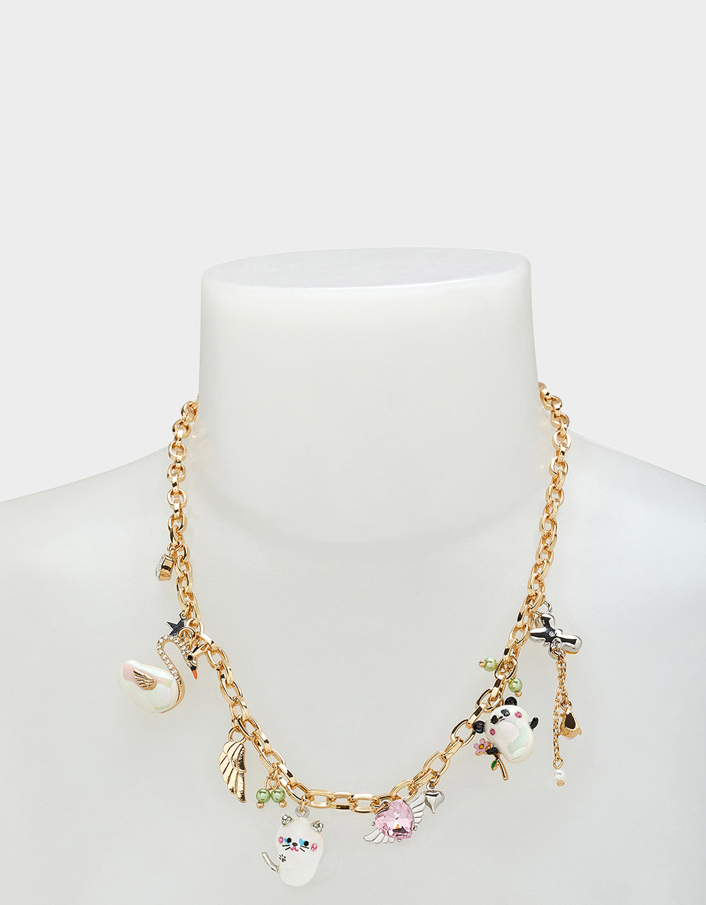 PEARL CRITTERS CHARM FRONTAL NECKLACE MULTI - Image 3