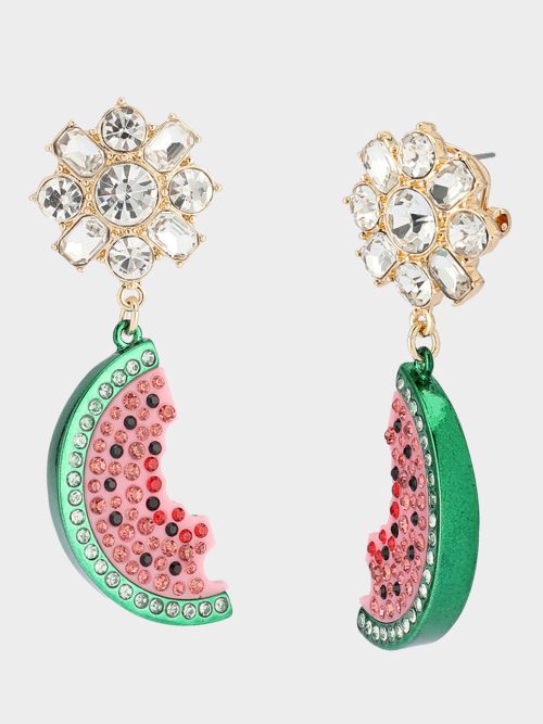 BETSEYS BACKYARD WATERMELON DROP EARRINGS PINK