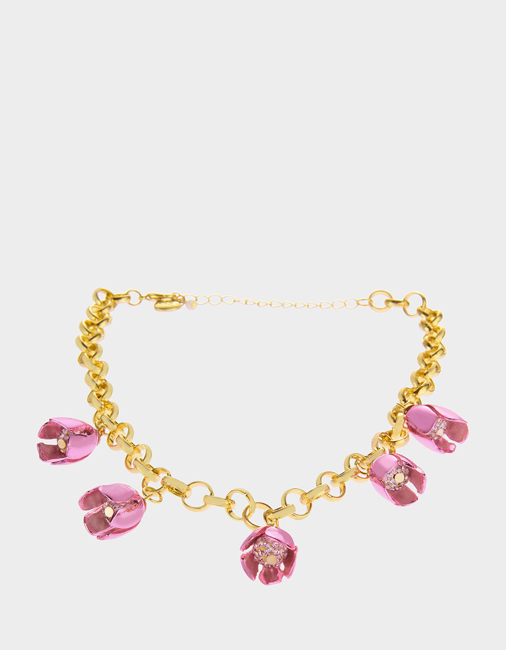 GARDEN GLAM TULIP CHARM FRONTAL NECKLACE PINK - Image 2