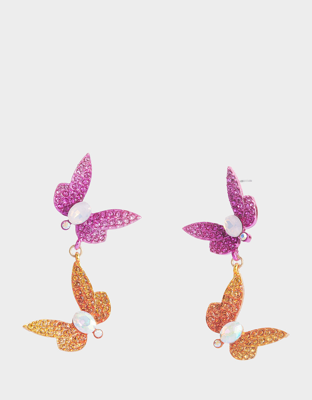 GARDEN GLAM DRAGONFLY DOUBLE DROP EARRINGS MULTI
