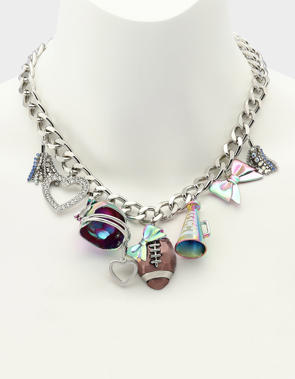 FOOTBALL CHARM NECKLACE MULTI - Image 4