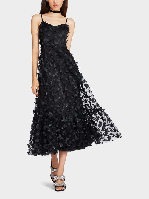 BETSEYS BUTTERFLY MAXI DRESS BLACK