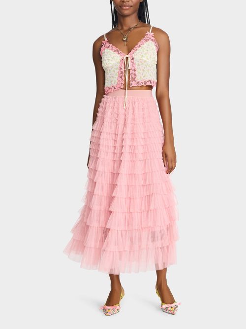 COLETTE TULLE MAXI SKIRT PINK