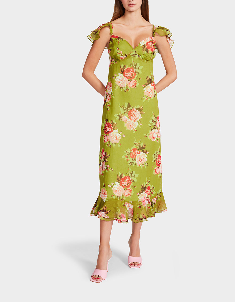 BOUQUET BOUNTY MIDI DRESS GREEN | RE:LUV - Image 2