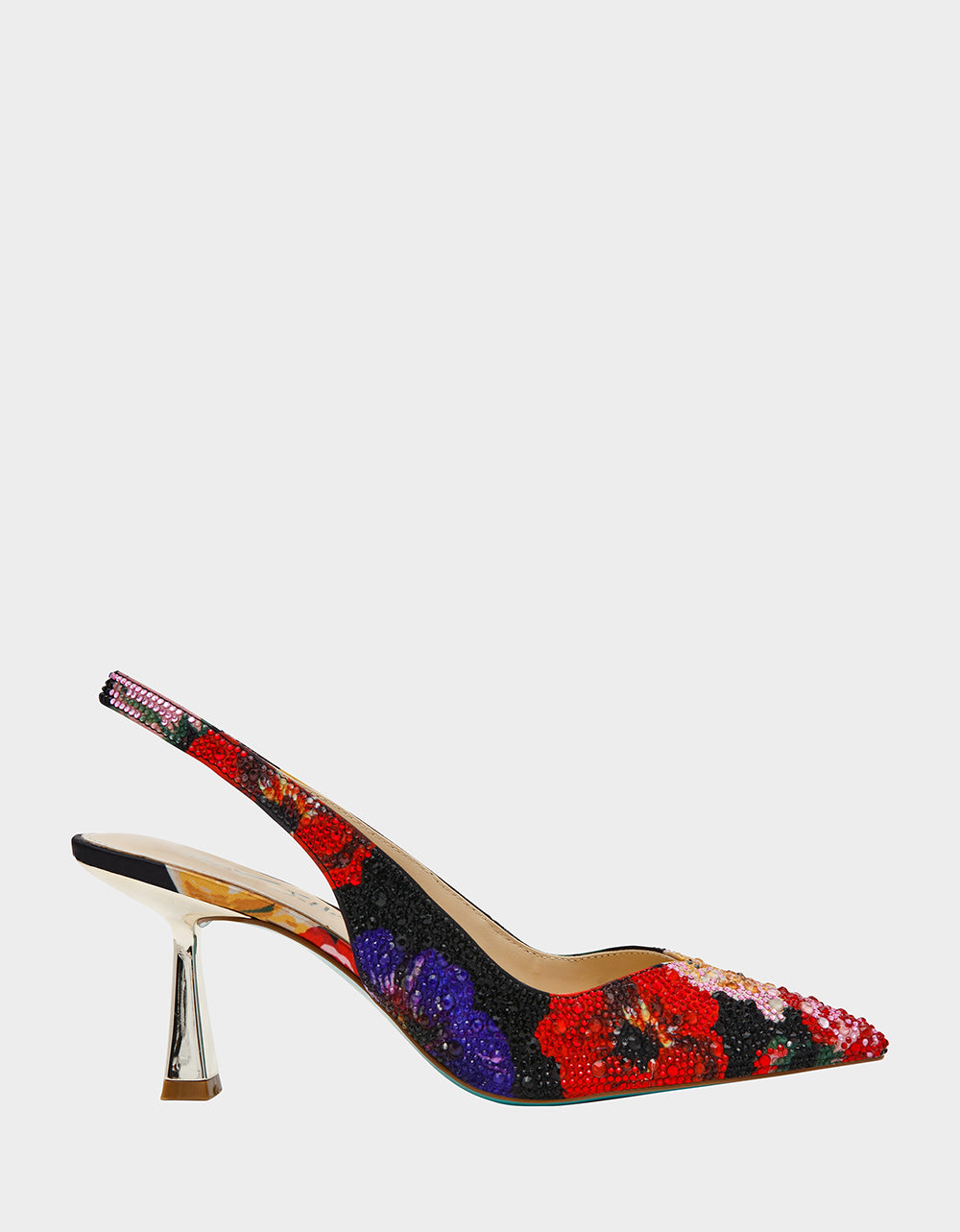 CLARK HEELS BLACK FLOWER MULTI