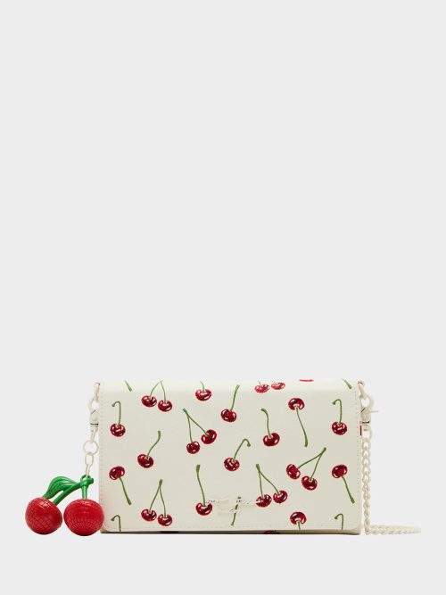 CHERRY ON TOP WALLET ON CHAIN CREAM